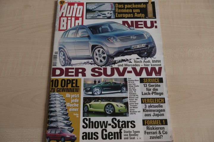 Deckblatt Auto Bild (10/1999)